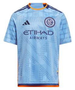 Alternative view of New York City FC adidas Youth 2024 The Interboro Kit Replica Custom Jersey - Light Blue