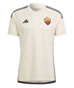 Alternative view of AS Roma adidas 2023/24 Away Replica Jersey - Cream