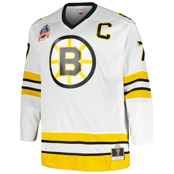 Ray Bourque Boston Bruins Big & Tall Captain Patch Blue Line Player Jersey - White - Image 2