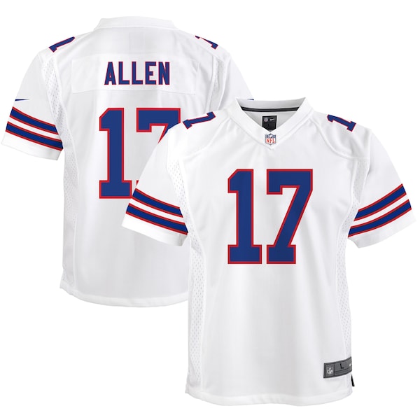 Josh Allen Buffalo Bills Nike Youth Game Jersey - White/Red/Royal - Image 2