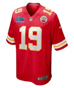 Alternative view of Kadarius Toney Kansas City Chiefs Nike Super Bowl LVII Patch Game Jersey - Red