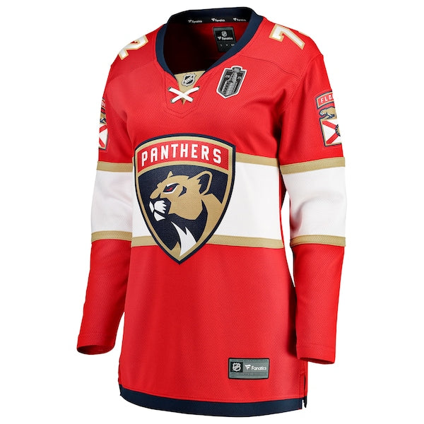 Sergei Bobrovsky Florida Panthers Women's 2025 Stanley Cup Final Home Breakaway Player Jersey - Red - Image 2