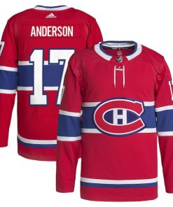 Josh Anderson Montreal Canadiens adidas Home Primegreen Authentic Pro Player Jersey - Red