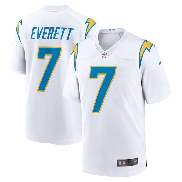 Gerald Everett Los Angeles Chargers Nike Game Player Jersey - White/Powder Blue - Image 5
