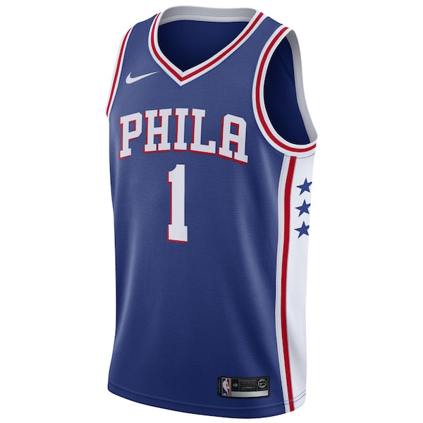 James Harden Philadelphia 76ers Nike Swingman Jersey - Icon Edition - Royal - Image 2