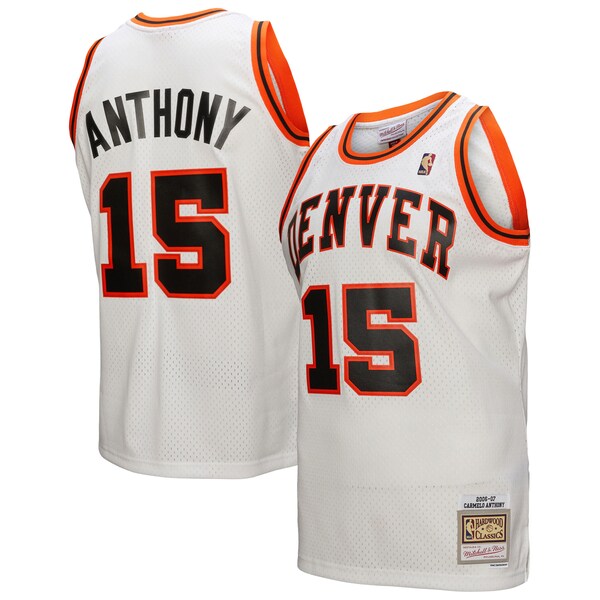 Carmelo Anthony Denver Nuggets 2006/07 Swingman Jersey - White - Image 2