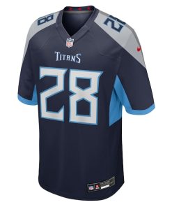 Alternative view of Kalel Mullings Tennessee Titans Nike Team Game Jersey -  Navy