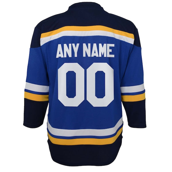 St. Louis Blues Youth Home Replica Custom Jersey - Blue - Image 3