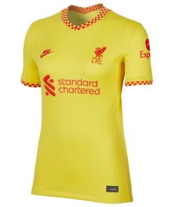 Alternative view of Virgil Van Dijk Liverpool Nike Women's 2021/22 Third Breathe Stadium Player Jersey - Yellow