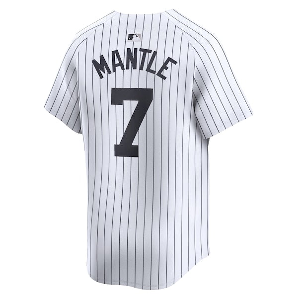 Mickey Mantle New York Yankees Nike Home Limited Player Jersey - White - Image 3