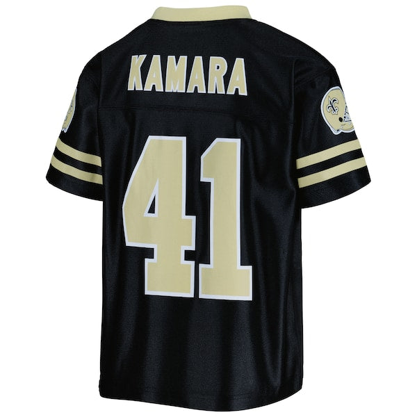 Youth Alvin Kamara Black New Orleans Saints Team Replica Jersey - Image 3