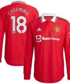 Carlos Casemiro Manchester United adidas 2022/23 Home Replica Long Sleeve Jersey - Red