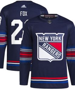 Adam Fox New York Rangers adidas Alternate Authentic Primegreen Player Jersey - Navy