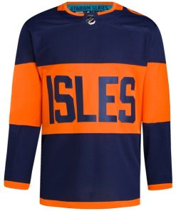 Alternative view of New York Islanders adidas 2024 NHL Stadium Series Primegreen Authentic Jersey?¨C Navy