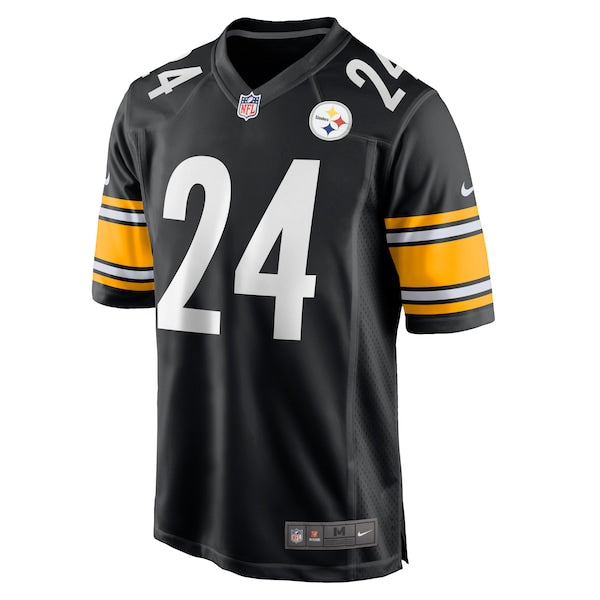 Joey Porter Jr. Pittsburgh Steelers Nike 2023 NFL Draft Pick Game Jersey - Black - Image 2