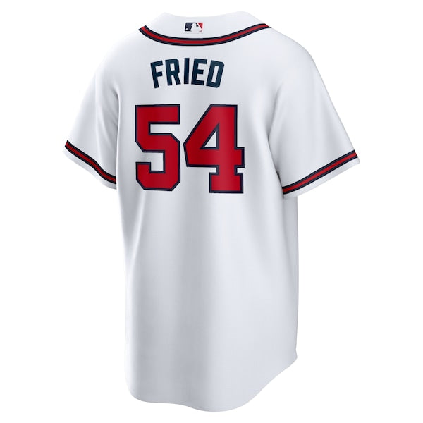 Max Fried Atlanta Braves Nike Home Replica Player Jersey - White - Image 4