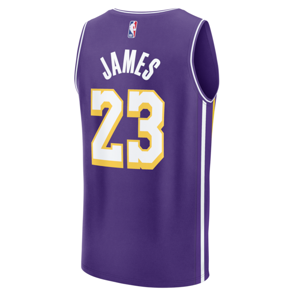 LeBron James Los Angeles Lakers Fast Break Jersey - Statement Edition - Purple - Image 3
