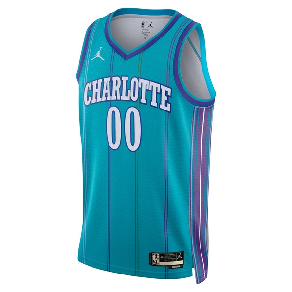 Charlotte Hornets Jordan Brand Unisex 2023/24 Custom Swingman Jersey - Classic Edition - Teal - Image 2