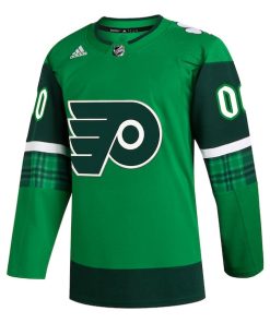 Alternative view of Philadelphia Flyers adidas St. Patrick's Day Authentic Custom Jersey - Kelly Green