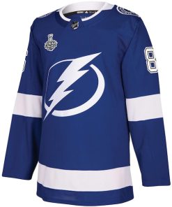 Alternative view of Nikita Kucherov Tampa Bay Lightning adidas 2021 Stanley Cup Final Bound Authentic Patch Player Jersey - Blue