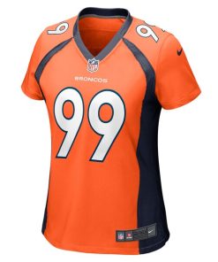 Alternative view of Zach Allen Denver Broncos Nike Women's Game Player Jersey - Orange