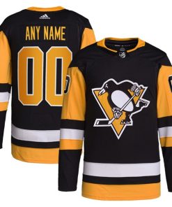 Pittsburgh Penguins adidas  Home  Primegreen Authentic Custom Jersey - Black