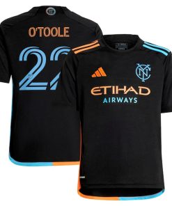 Kevin O'Toole New York City FC adidas Youth 2024 24/7 Kit Replica Player Jersey?¨C Black