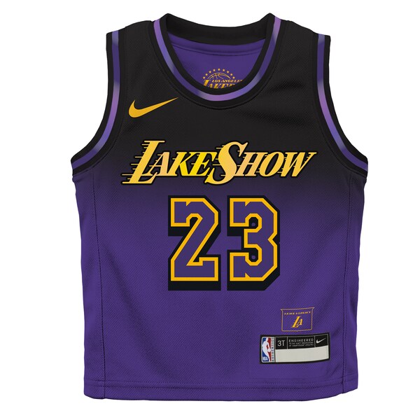 LeBron James Los Angeles Lakers Nike Toddler 2024/25 Swingman Player Jersey - City Edition - Purple - Image 2