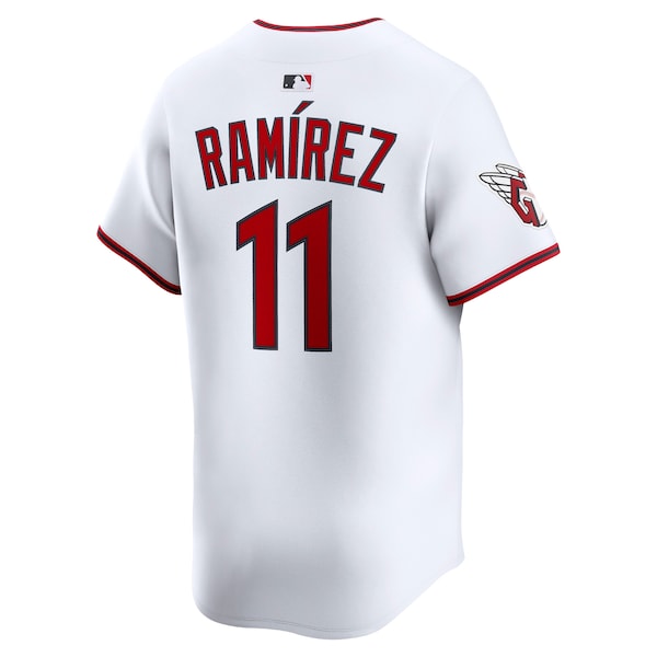 Jose Ramirez Cleveland Guardians Nike Home Limited Jersey - White/Red - Image 4