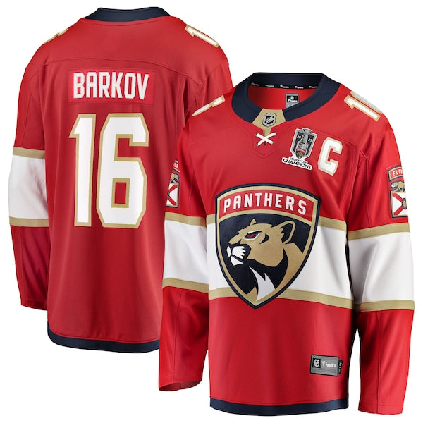 Aleksander Barkov Florida Panthers 2025 Stanley Cup Champions Breakaway Jersey - Red