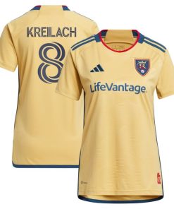 Damir Kreilach Real Salt Lake adidas Women's 2024 The Beehive State Kit Replica Player Jersey - Gold
