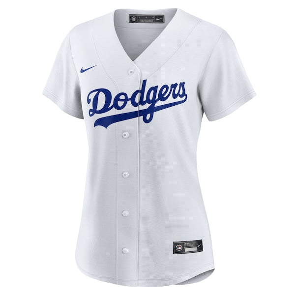 Los Angeles Dodgers Nike Women's Home Blank Replica Jersey - White - Image 2