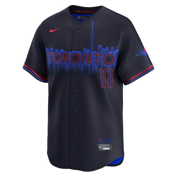 Bo Bichette Toronto Blue Jays Nike 2024 City Connect Limited Player Jersey - Black - Image 2