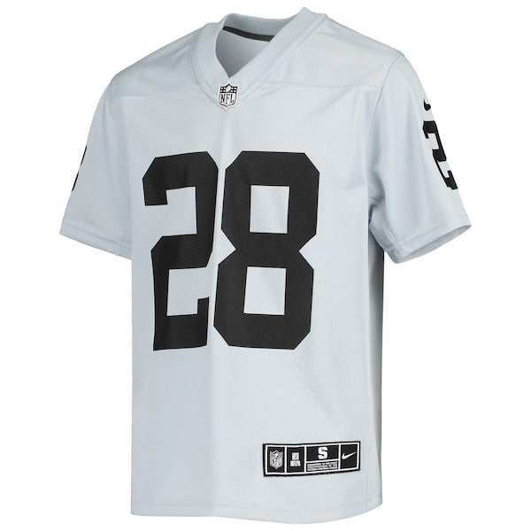 Josh Jacobs Las Vegas Raiders Nike Youth Inverted Team Game Jersey - Silver - Image 2