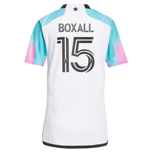 Michael Boxall Minnesota United FC adidas 2024 The Northern Lights Kit Replica Jersey - White - Image 3