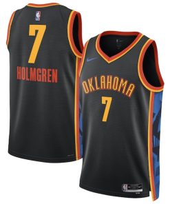 Chet Holmgren Oklahoma City Thunder Nike Unisex 2023/24 Swingman Player Jersey - City Edition - Navy