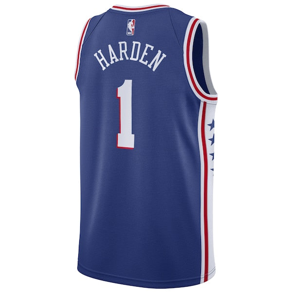James Harden Philadelphia 76ers Nike Swingman Jersey - Icon Edition - Royal - Image 3