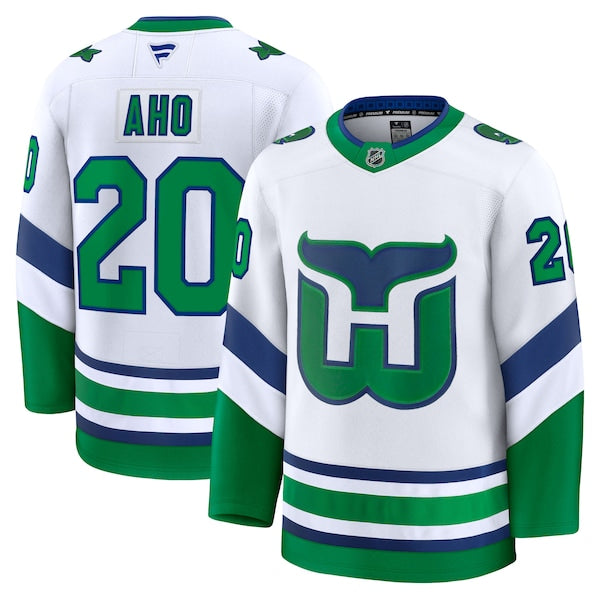 Sebastian Aho Carolina Hurricanes Throwback Premium Jersey - White