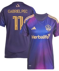 Alternative view of Gabriel Pec LA Galaxy adidas Women's 2025 RIZON Replica Player Jersey - Navy