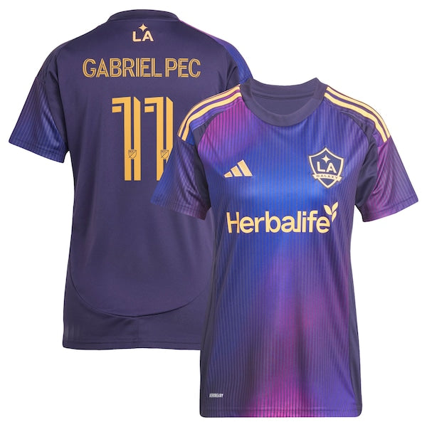 Gabriel Pec LA Galaxy adidas Women's 2025 RIZON Replica Player Jersey - Navy - Image 2