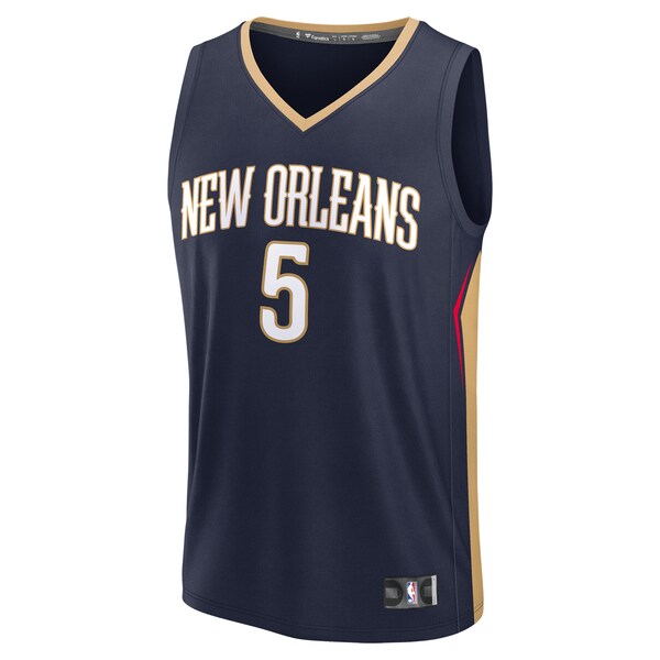 Dejounte Murray New Orleans Pelicans Fast Break Replica Player Jersey - Icon Edition - Navy - Image 2