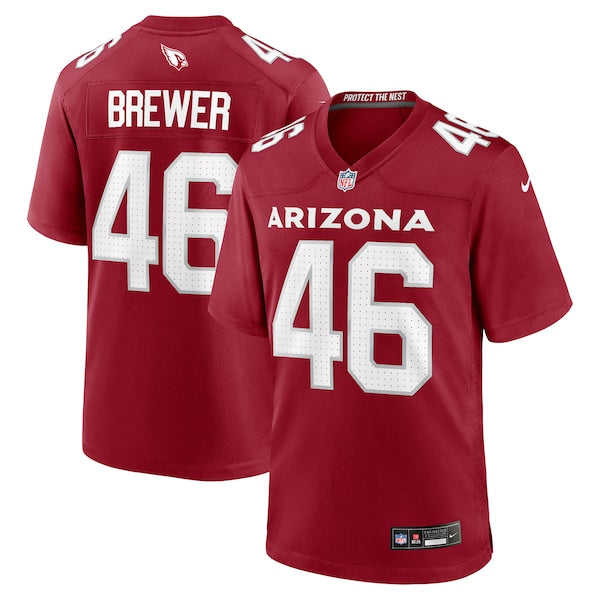 Aaron Brewer Arizona Cardinals Nike Team Game Jersey - Cardinal