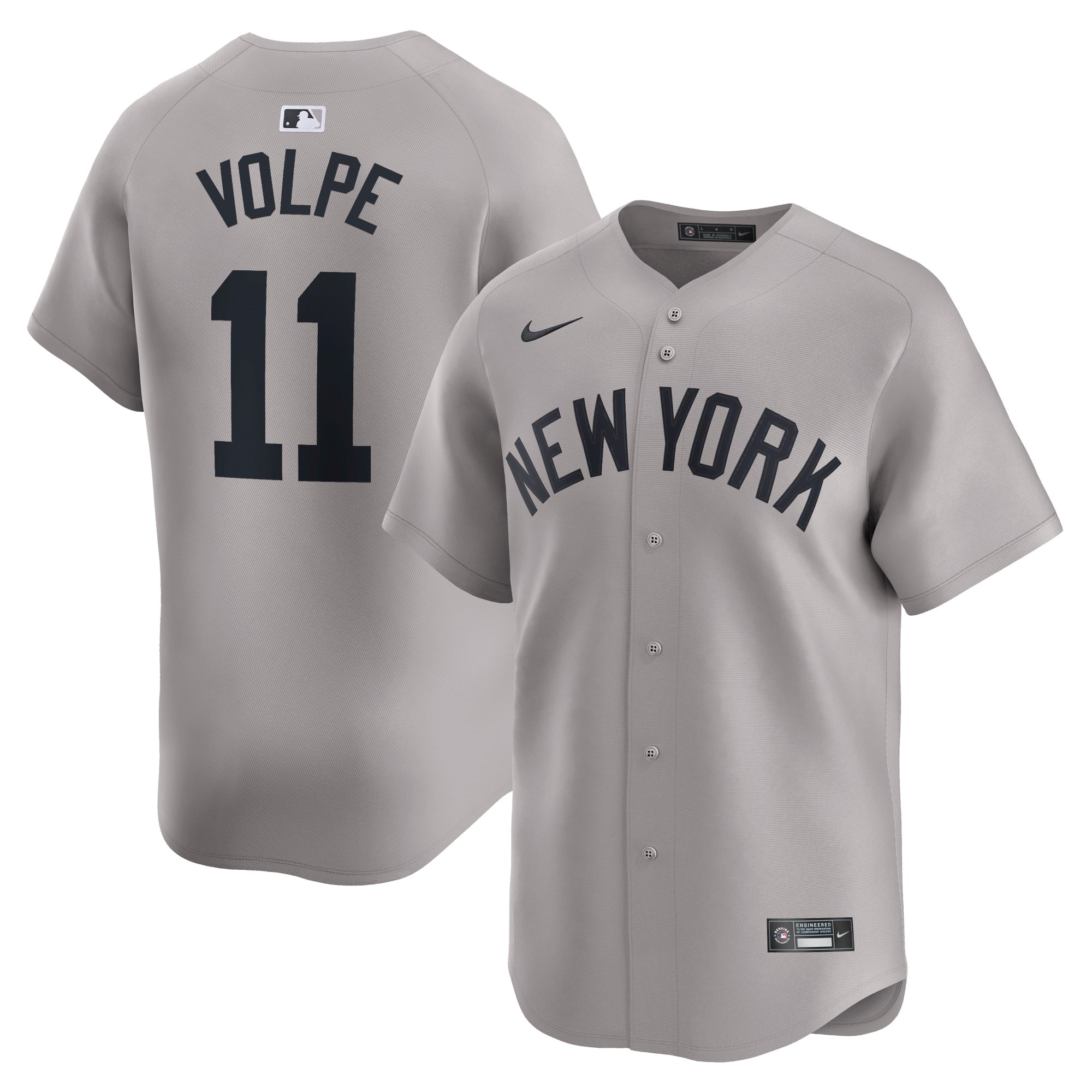 Anthony Volpe New York Yankees Nike Home Limited Player Jersey - White/Gray - Image 5