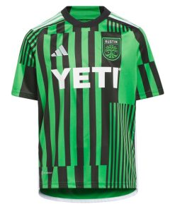 Alternative view of Austin FC adidas Youth 2024 Las Voces Kit Replica Custom Jersey - Green