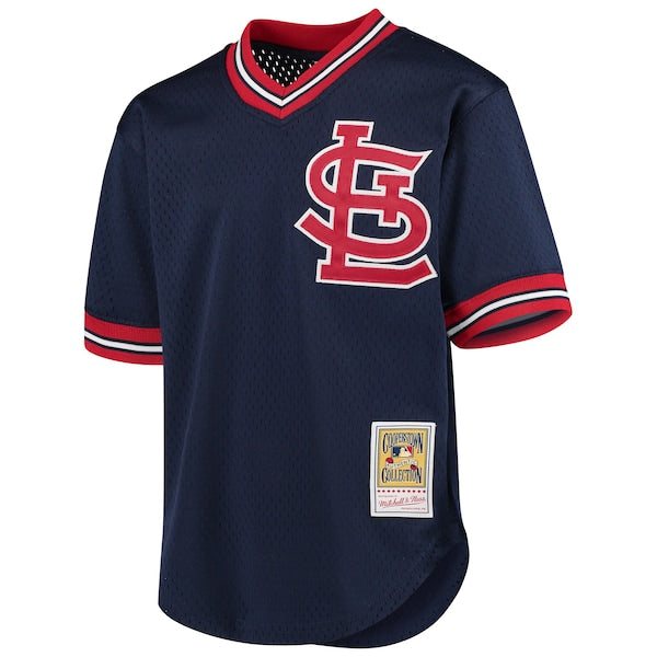 Ozzie Smith St. Louis Cardinals Youth Cooperstown Collection Mesh Batting Practice Jersey - Navy - Image 2
