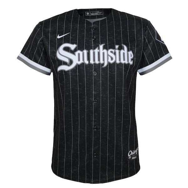 Yoan Moncada Chicago White Sox Nike Youth City Connect Replica Player Jersey - Black - Image 2