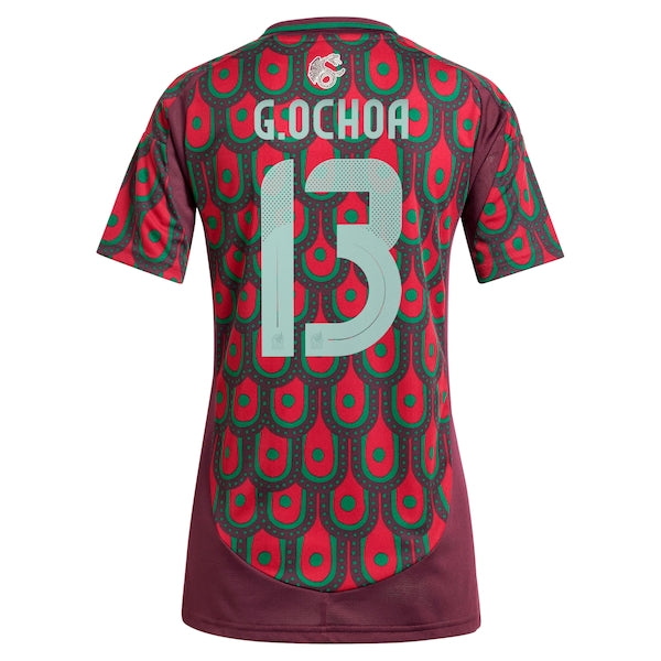 Guillermo Ochoa Mexico National Team adidas Women's 2024 Home Replica Player Jersey - Burgundy - Image 4
