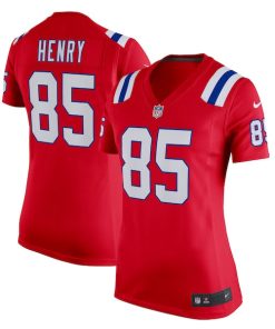 Alternative view of Hunter Henry New England Patriots Nike Women's  Team Game Jersey - Red/Navy