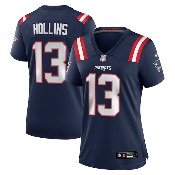 Mack Hollins New England Patriots Nike Women's Team Game Jersey - Navy