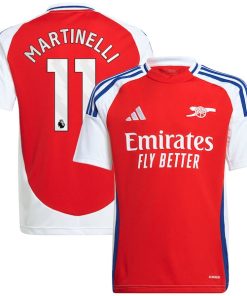 Gabriel Martinelli Arsenal adidas Youth 2024/25 Home Replica Player Jersey?¨C Red